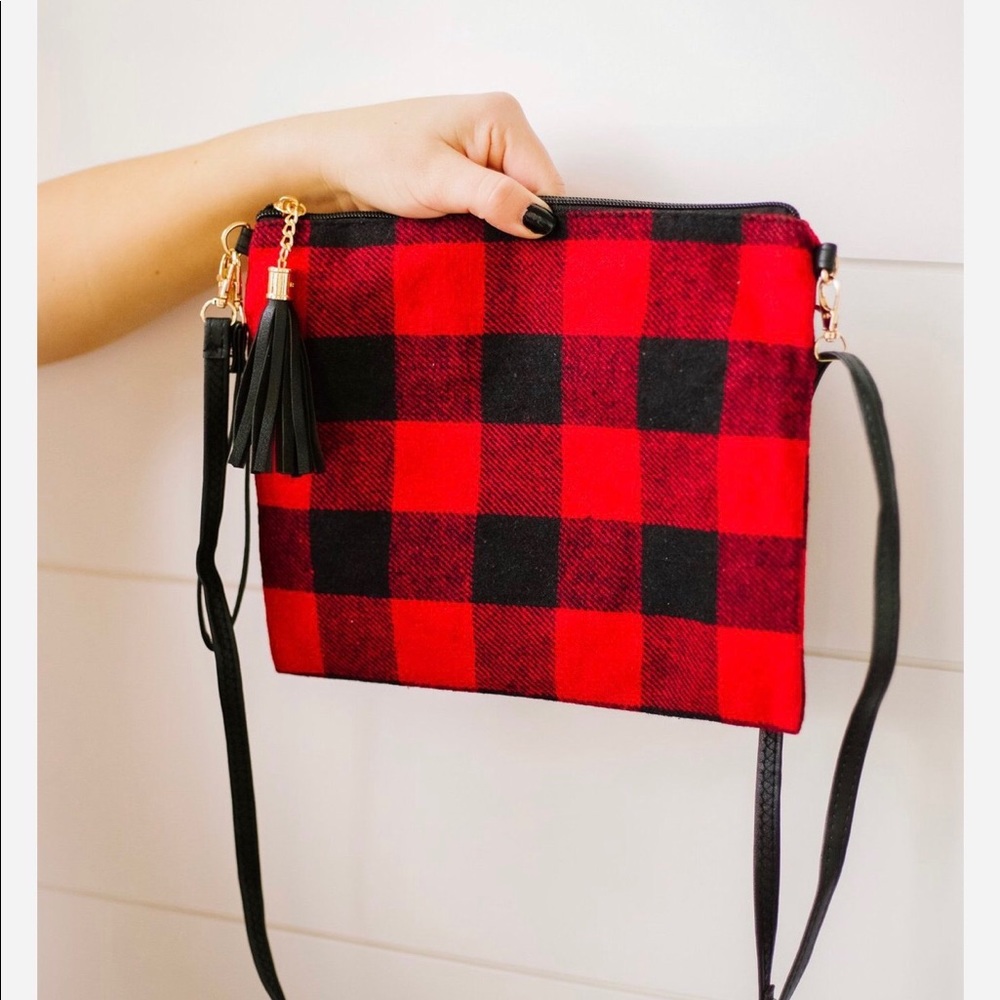 Brand new buffalo plaid crossbody purse